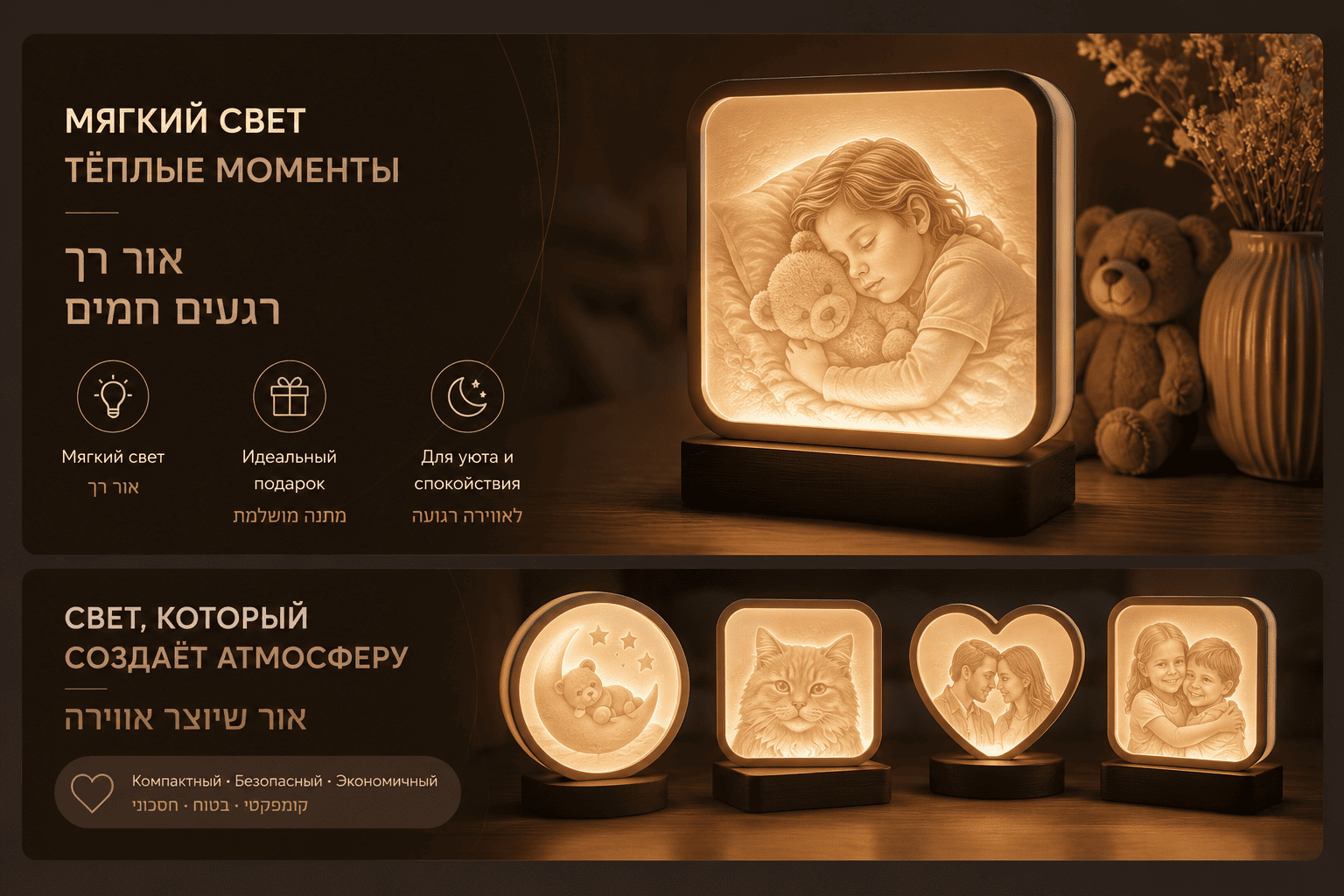 Литофания ночник